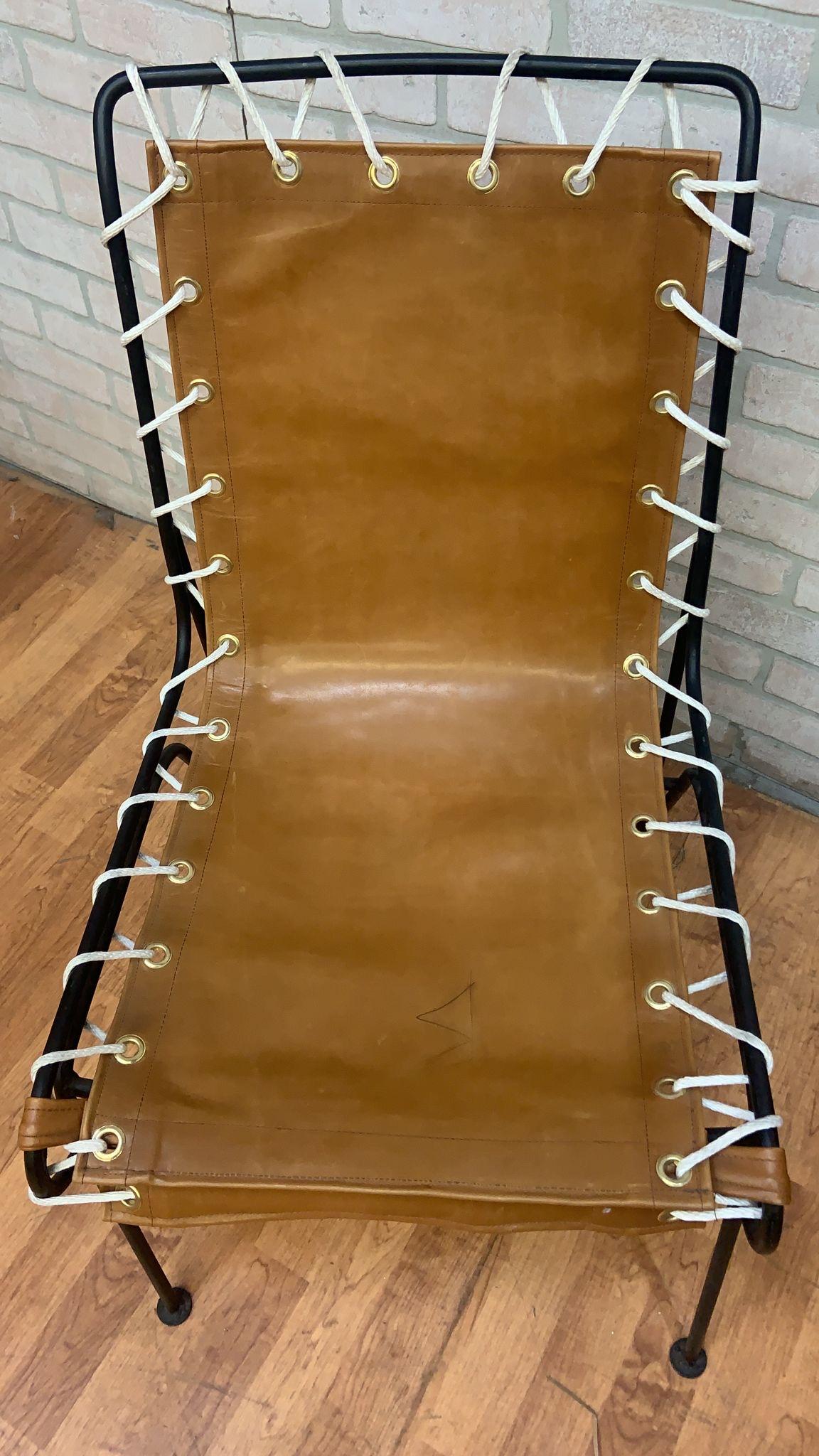 Fait main Paire de fauteuils de salon Sol-Air en fer forgé Pipsan pour Ficks Reed en vente