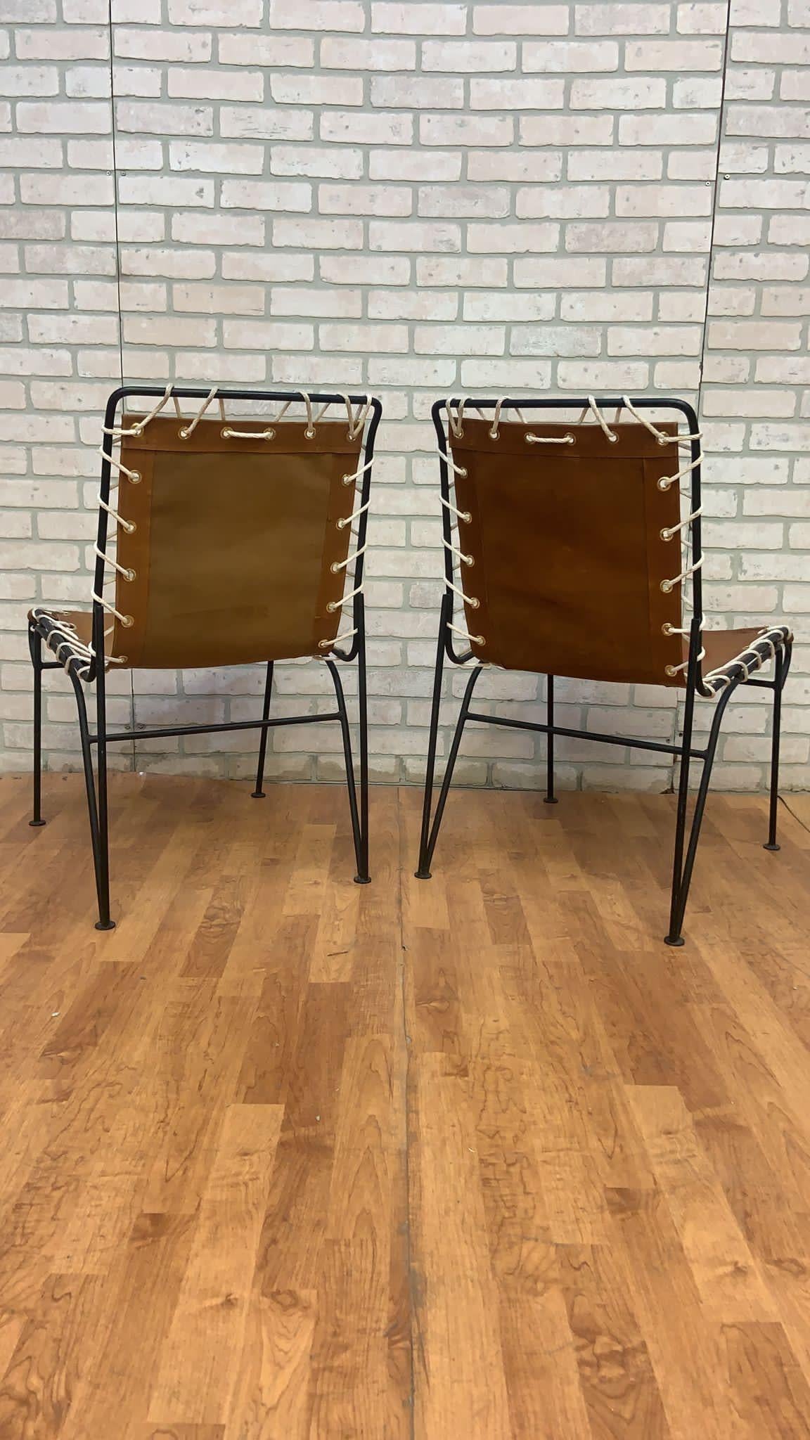 Paire de fauteuils de salon Sol-Air en fer forgé Pipsan pour Ficks Reed en vente 1