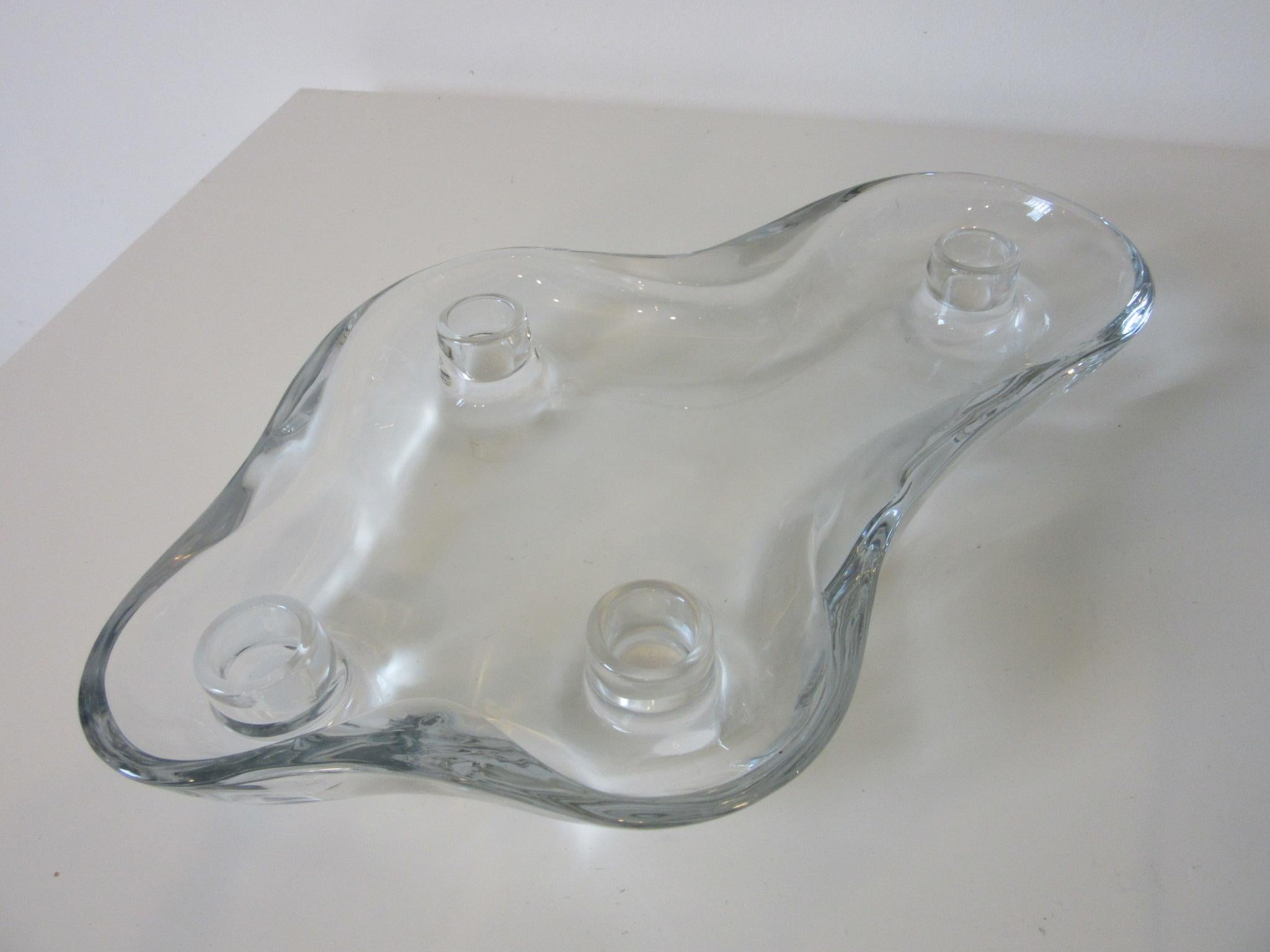 Mid-Century Modern Pipsan Saarinen Flower Floater/ Candle Holder by US Glass Co.