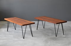 Pipsan Saarinen & J. Robert F. Swanson, Benches, Steel, Pine Ficks Reed 1949