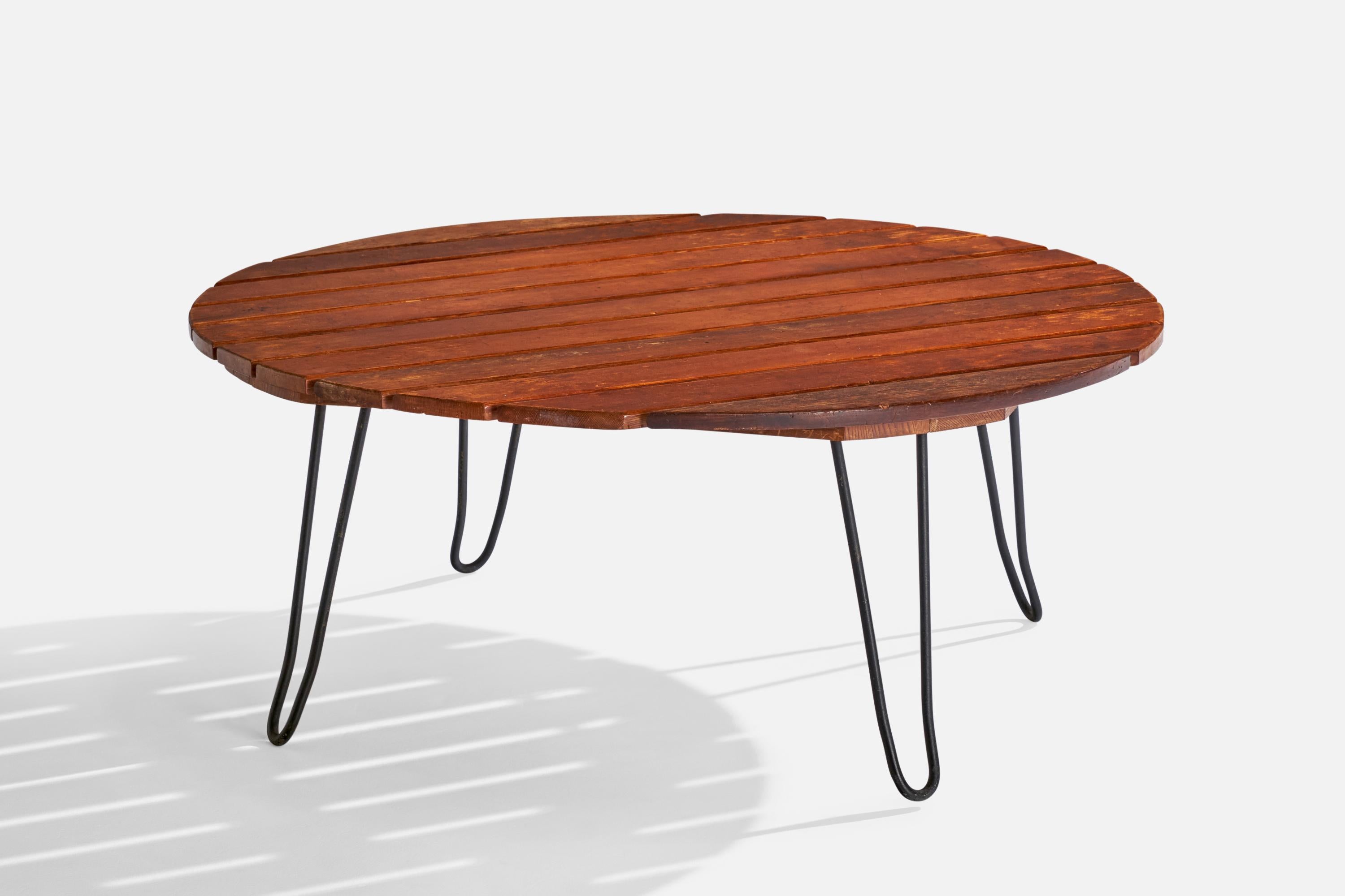 Table basse Pipsan Saarinen & J. Robert F. Swanson, Métal, Pine USA, 1949 Bon état - En vente à High Point, NC