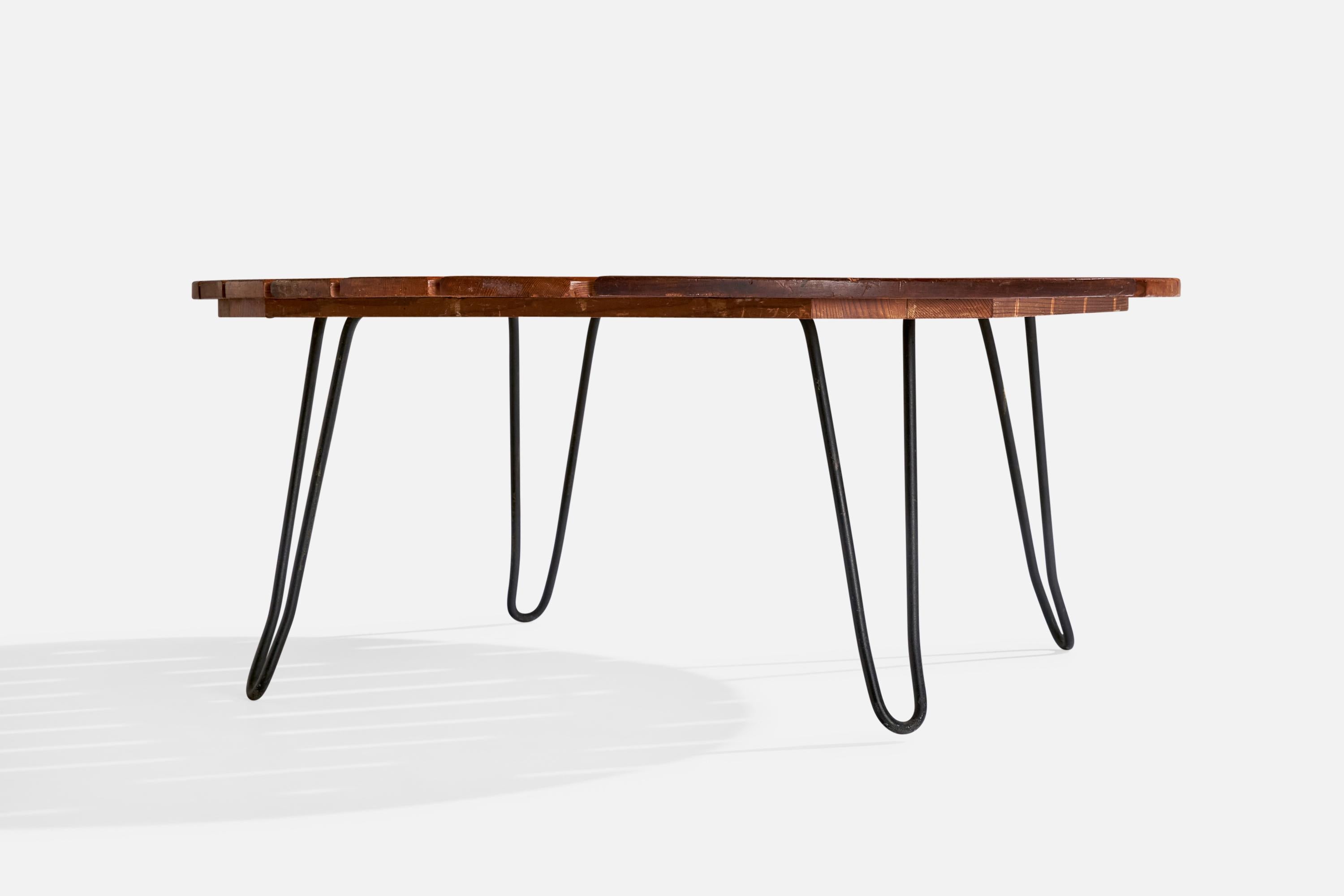 Milieu du XXe siècle Table basse Pipsan Saarinen & J. Robert F. Swanson, Métal, Pine USA, 1949 en vente