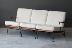Pipsan Saarinen, Sofa, White Fabric, Rope, Steel, Pine Ficks Reed, 1949