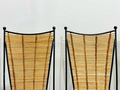 Pipsan Saarinen Sillas Swanson, hierro forjado + ratán, set de 4 modernas orgánicas