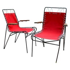 Pipsan Saarinen Swanson for Ficks Reed Wrought Iron 'Sol-Air' Patio Armchairs