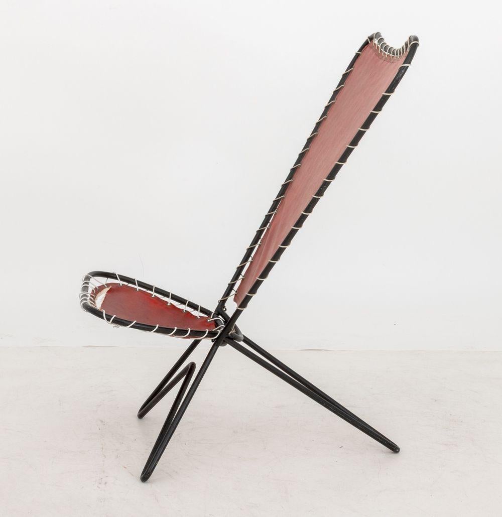 Pipsan Saarinen Swanson Red Canvas Chair For Sale 2