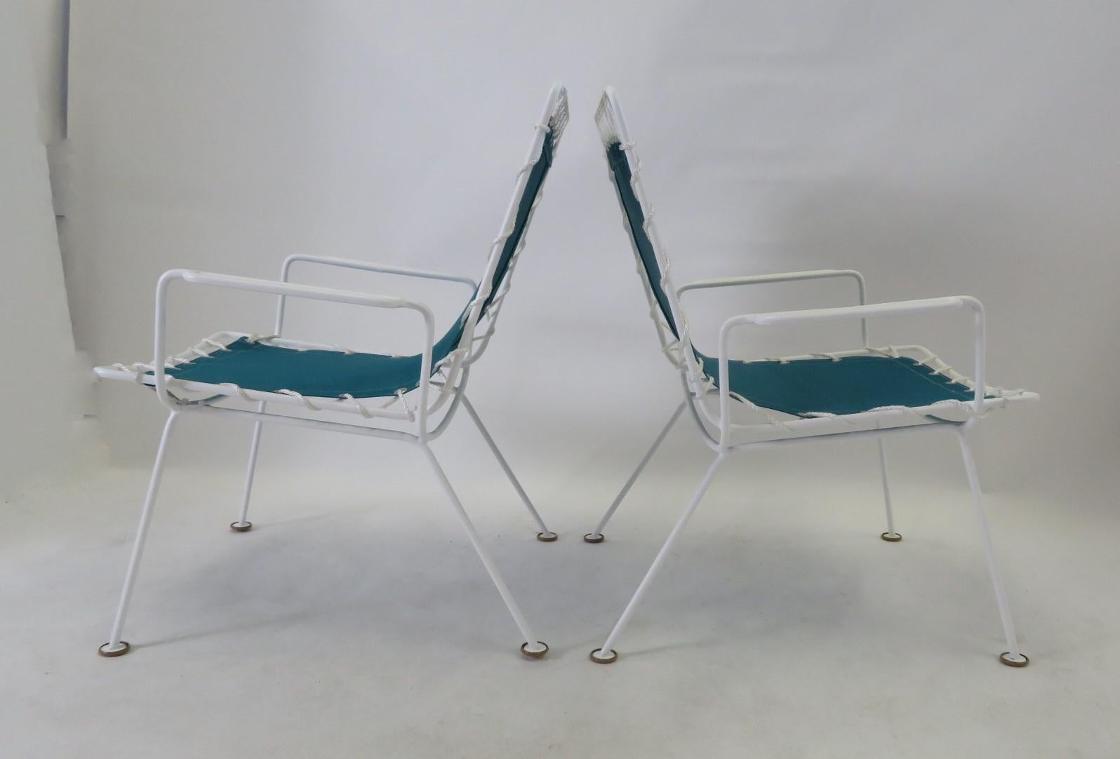 Mid-20th Century Pipsan Saarinen Swanson Sol Air Set of 4 Outdoor Chairs 1950s Ficks Reed Co.