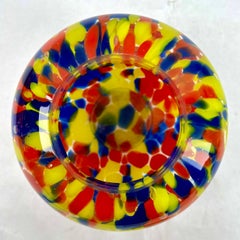 Pique Fleurs  Vase, in mehrfarbigem Dekor mit Grille, Ende der 1930er Jahre