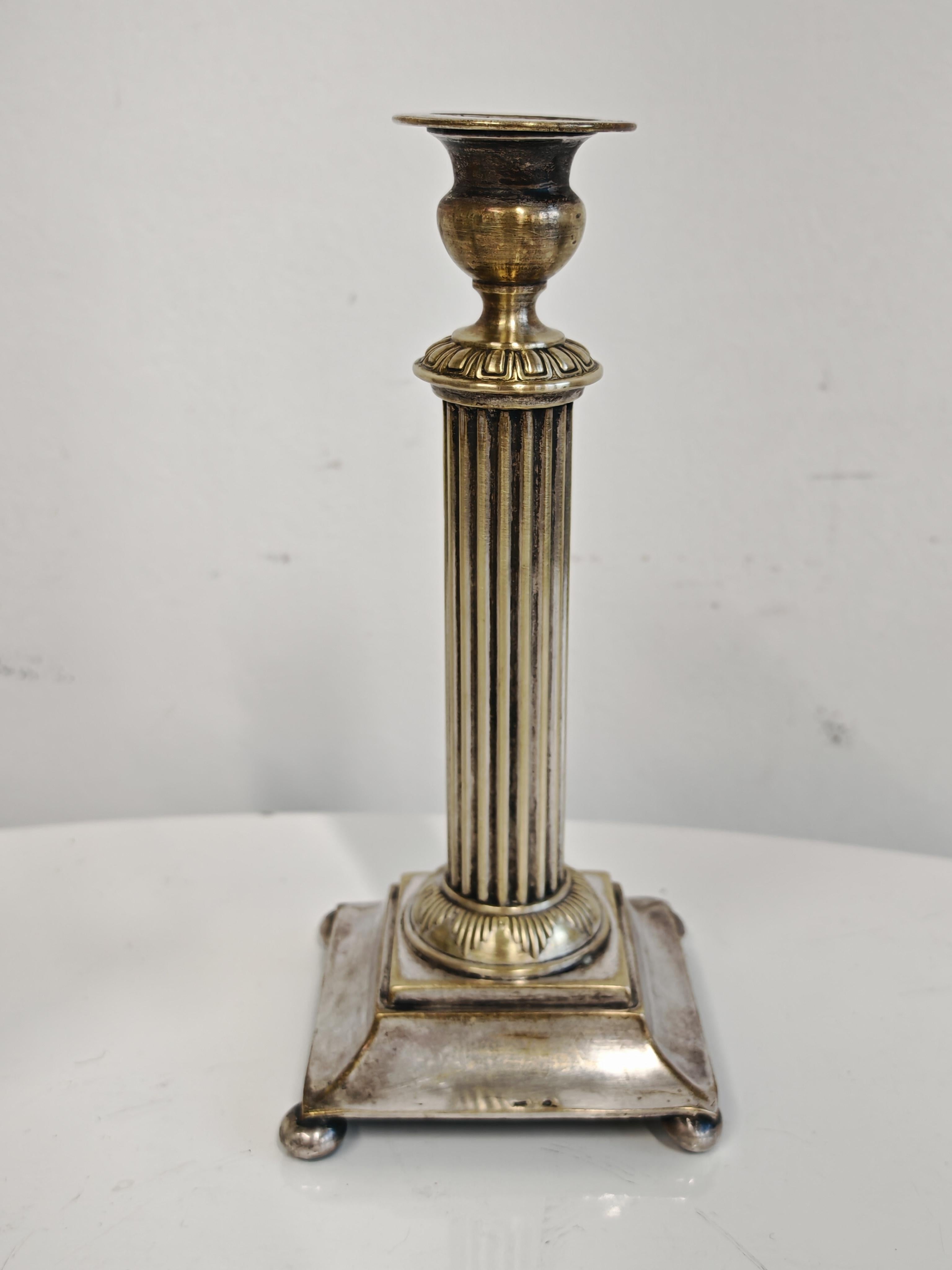 Neoclassico Coppia di candelieri antichi in argento, Diana Silver, Vienna, XIX secolo in vendita