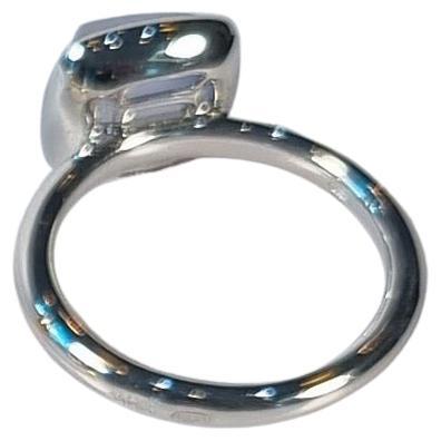 Piramid Cabouchon White Moonstone Ring in 18k Yellow Gold Pendant Necklace For Sale 7