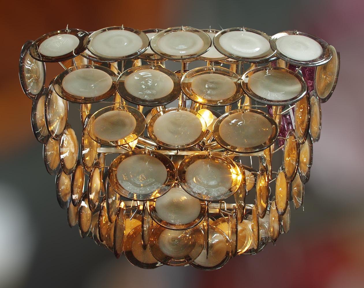 Murano Glass Piramide Chandelier by Fabio Ltd For Sale
