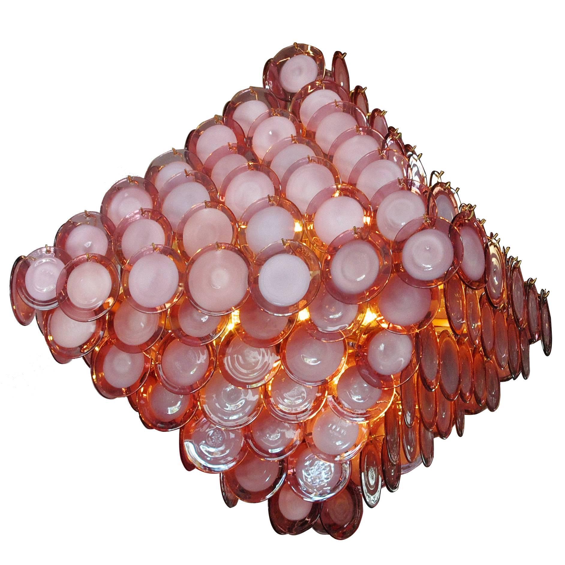 Laiton Lustre Piramide de Fabio Ltd en vente