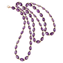 Piranesi 18k Rose Gold & 148.02ct Oval Amethyst Necklace, Length 36.25"