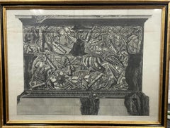 Piranesi 2 engravings "Frontals of Trajan's column pedestal" XVIII