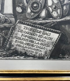 Piranesi engraving  "Trophy of the Dacians" "Bas-relief on Trajan's Column"