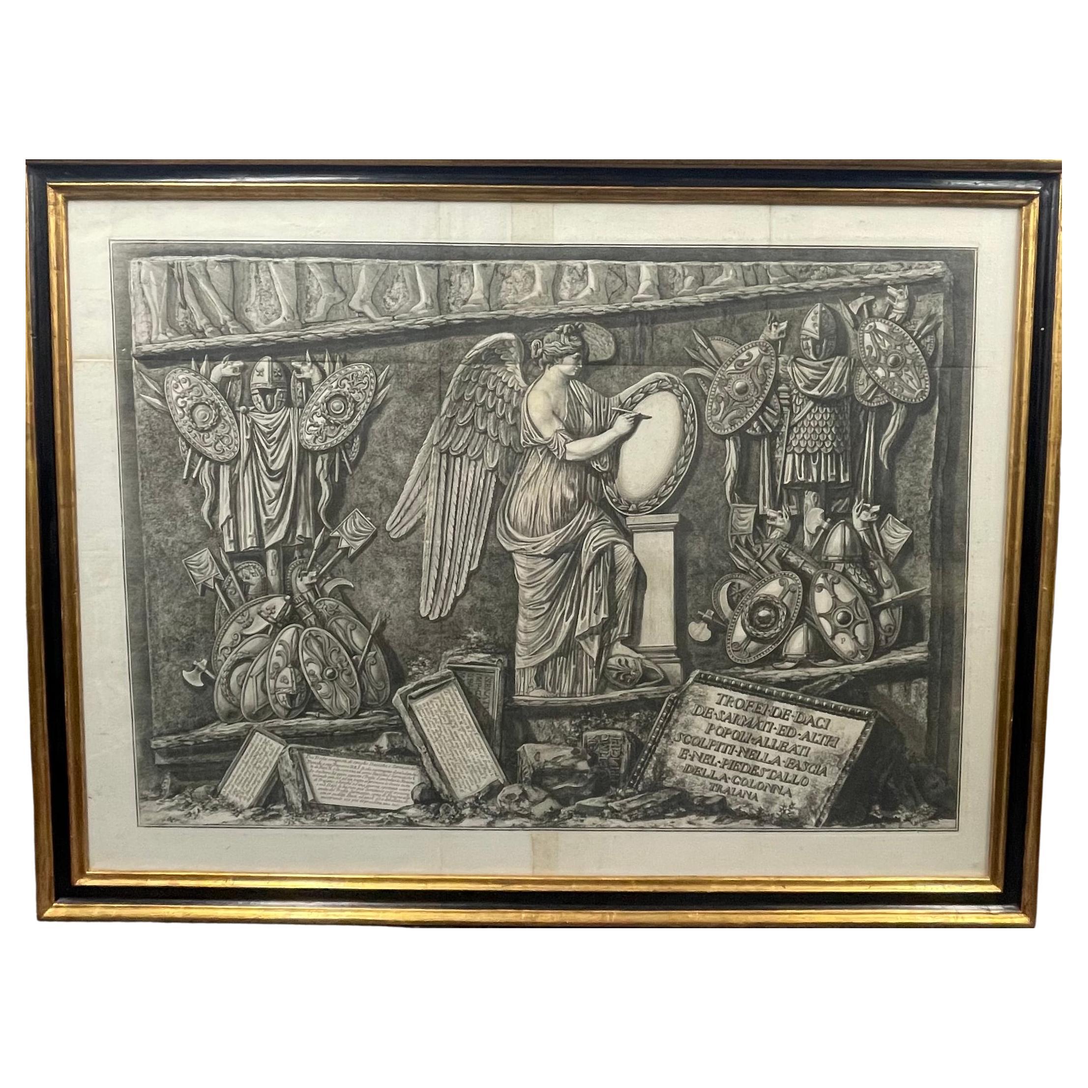 Piranesi engraving  "Trophy of the Dacians" "Bas-relief on Trajan's Column" For Sale