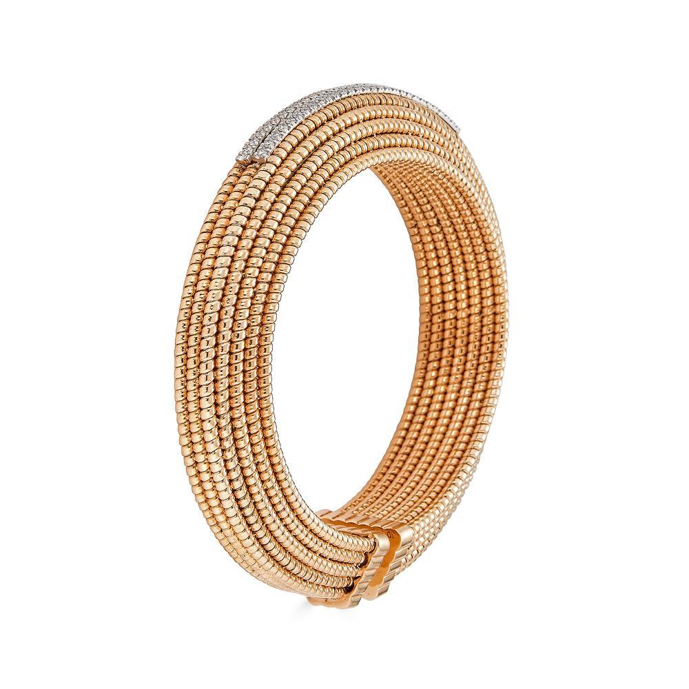 Piranesi Oro Coil bracelet in 18K rose gold with 1.04 carats round diamonds

1.04 carats Round Diamonds
Bracelet set in 18K Rose Gold

Disclaimer:
Please note: all carat weight is approximate and may vary slightly. Colors may appear different in