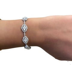 Piranesi Pacha Bracelets in 18k White Gold with Round Diamonds
