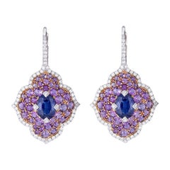Piranesi Pacha on Wire Earrings in 18K White and Rose Gold with 2.40cts Amethyst