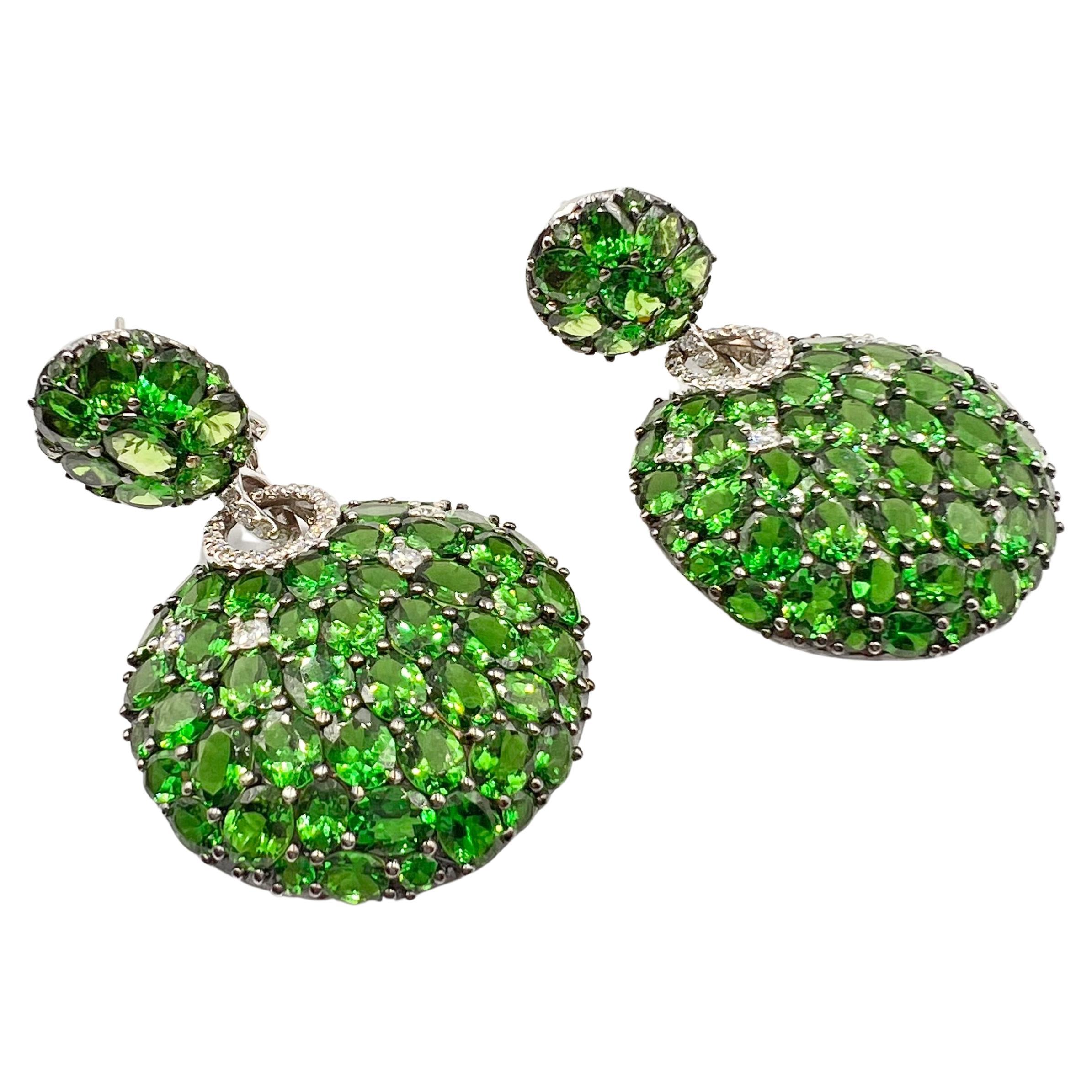 green garnet earrings