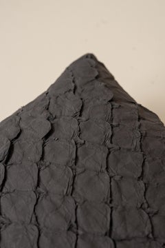 Pirarucu Leather Cushion Black by Bossa Home Collection, 2025