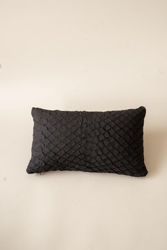 Pirarucu Leather Cushion Black by Bossa Home Collection, 2025