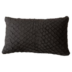 Pirarucu Leather Cushion Black by Bossa Home Collection, 2025