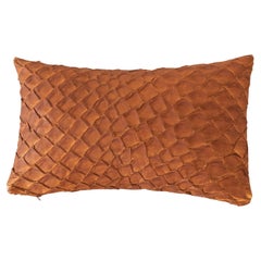 Pirarucu Leather Cushion Caramelo by Bossa Home Collection, 2025