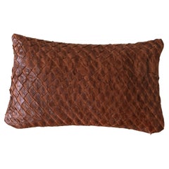 Pirarucu Leather Cushion Nut-Brown by Bossa Home Collection , 2025