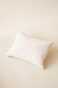 Pirarucu Leather Cushion Off White by Bossa Home Collection, 2025
