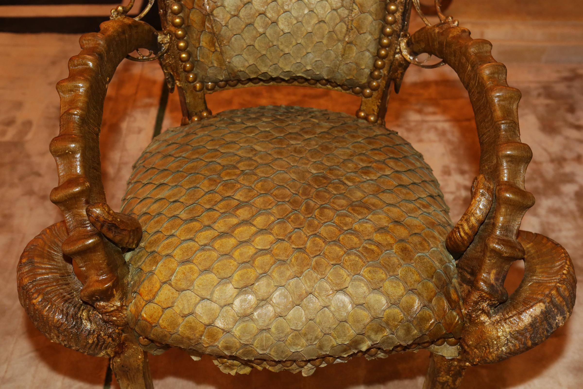 Piraruku Chair with Bronze For Sale 5