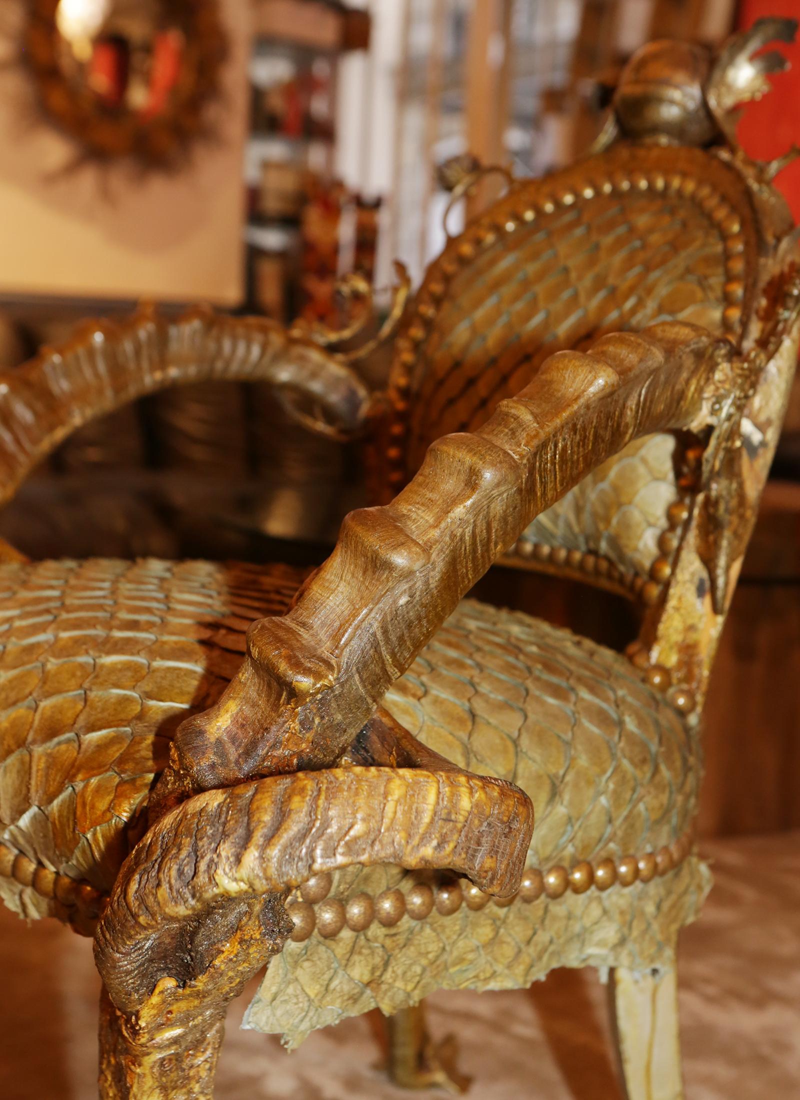 Piraruku Chair with Bronze For Sale 10