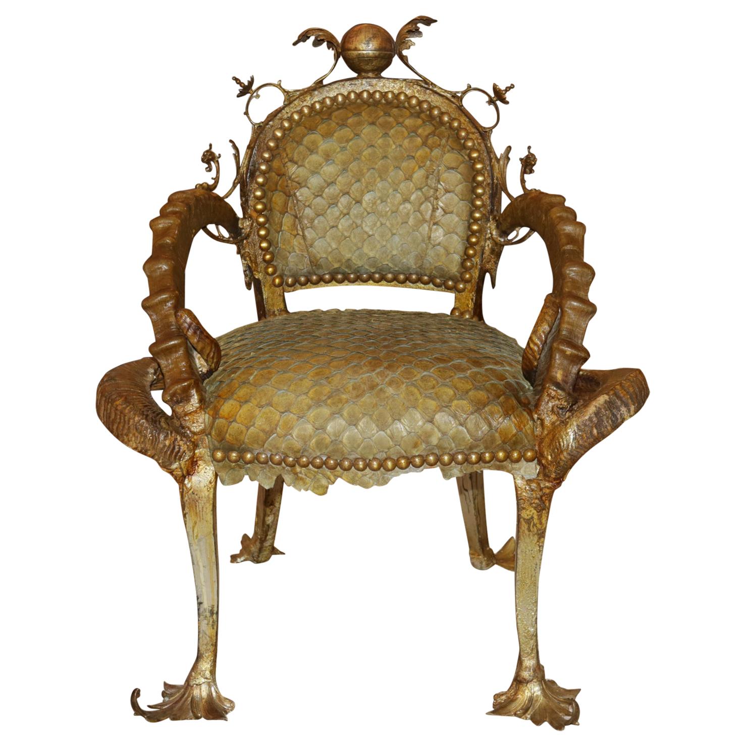 Piraruku Chair with Bronze For Sale