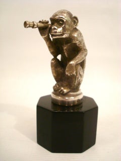 Pirate Monkey Car Mascot / Hood Ornament Signed Ch. Soudant. France 1920´s