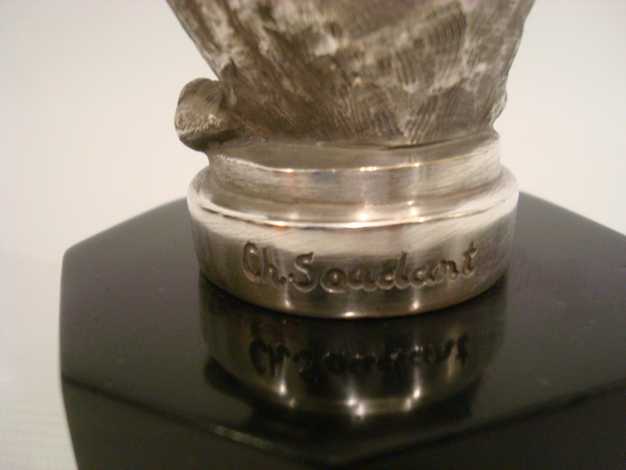 Pirate Affenwagen-Mascot / Kapuze Ornament signiert Ch. Soudant. Frankreich 1920er Jahre (20. Jahrhundert) im Angebot