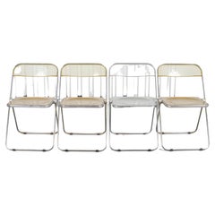 Piretti Castelli Lucite 'Plia ' Folding Chairs, 4