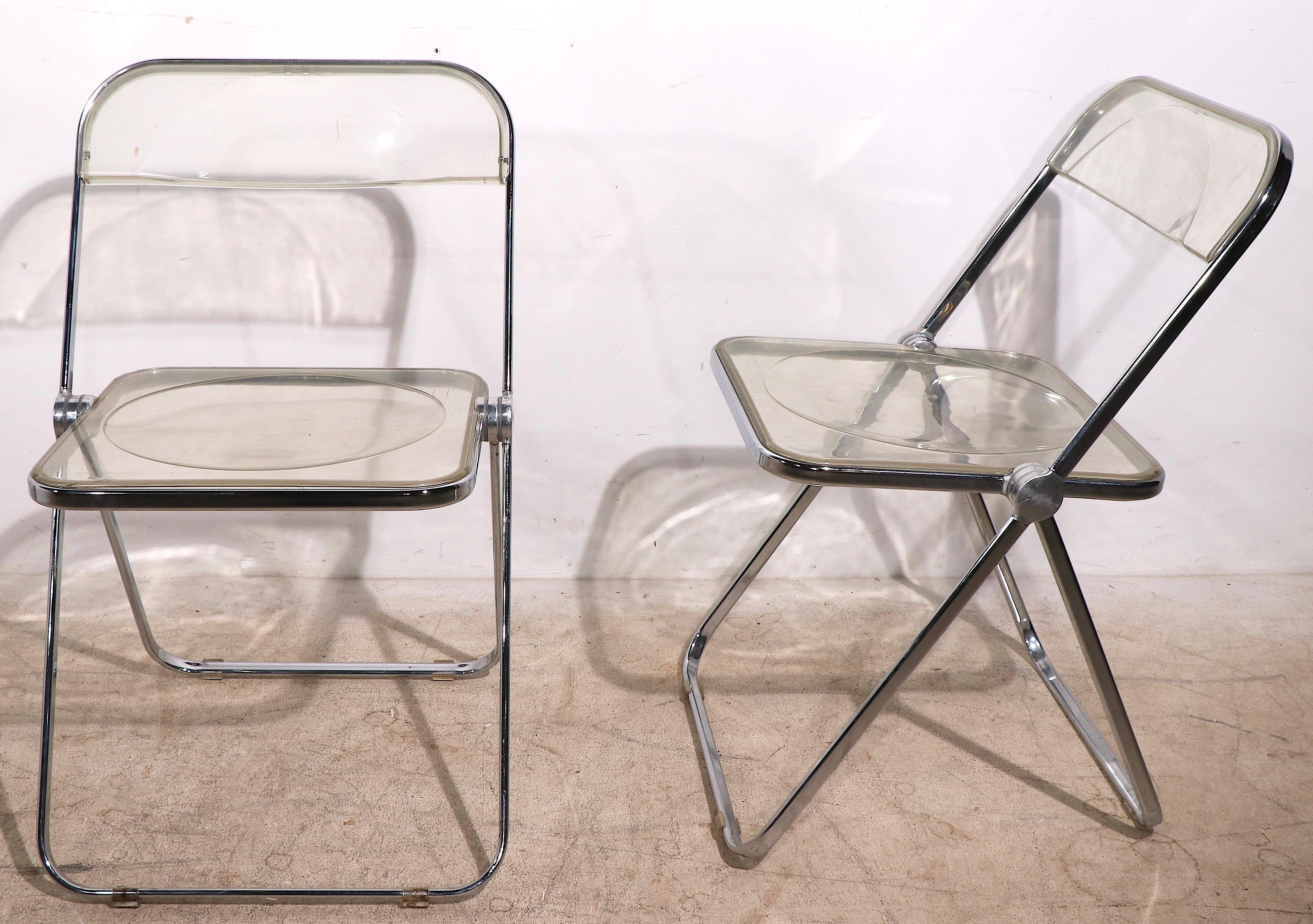 Post-Modern Piretti Folding Plia Chairs