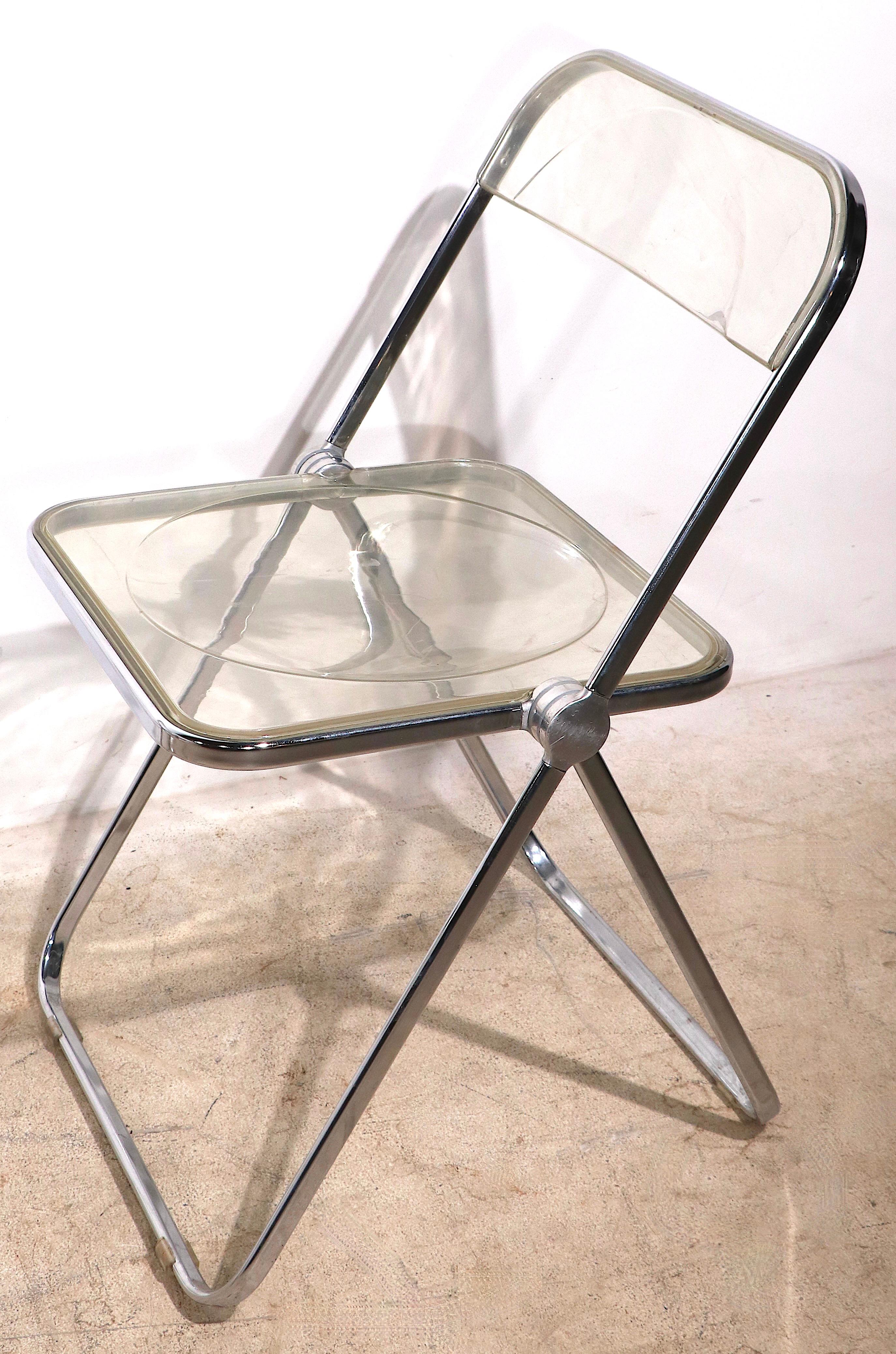 Italian Piretti Folding Plia Chairs