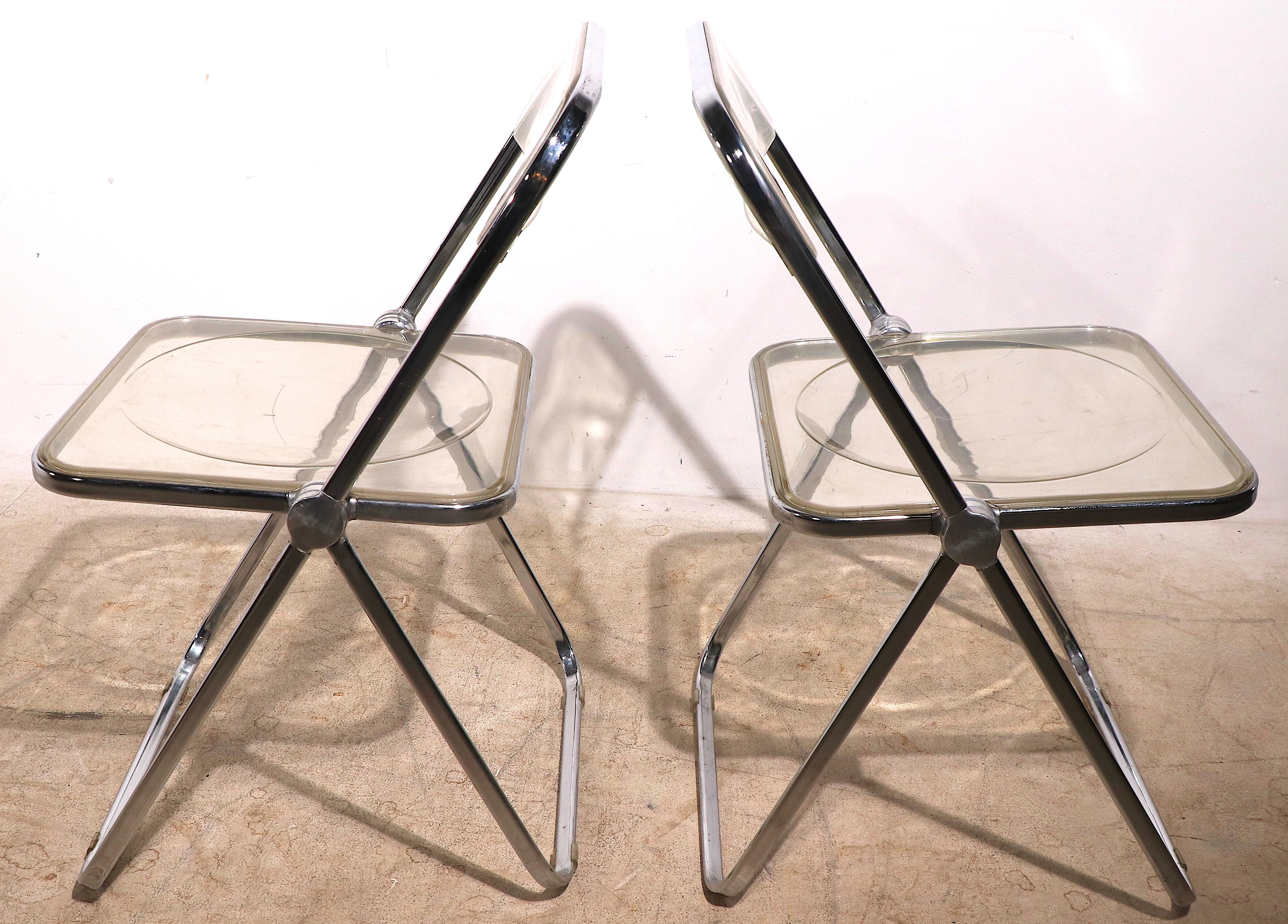 20th Century Piretti Folding Plia Chairs