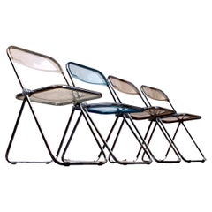 Piretti Giancarlo Design for Anonima Castelli in Years 1970 Four Plia Chairs