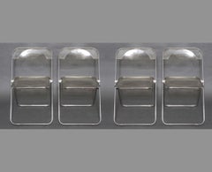 Piretti x Castelli "Plia" Lucite Folding Chairs, 4