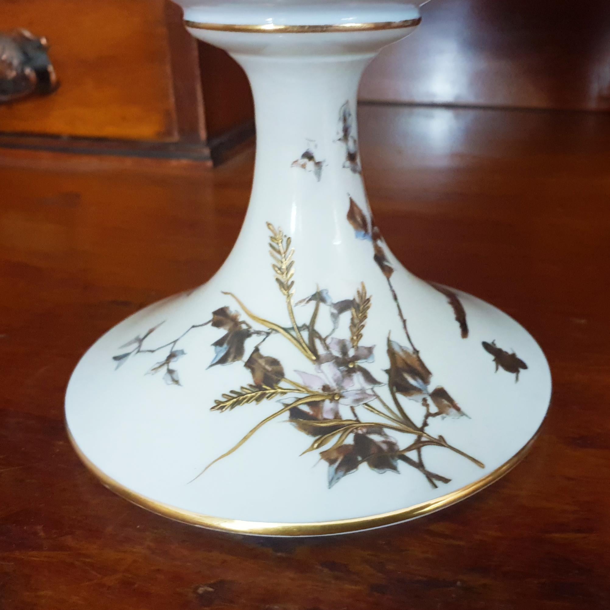 Pirkenhammer Dessert Dinner Service for 12 Birds Butterflies Bees Dragonflies In Good Condition For Sale In London, GB