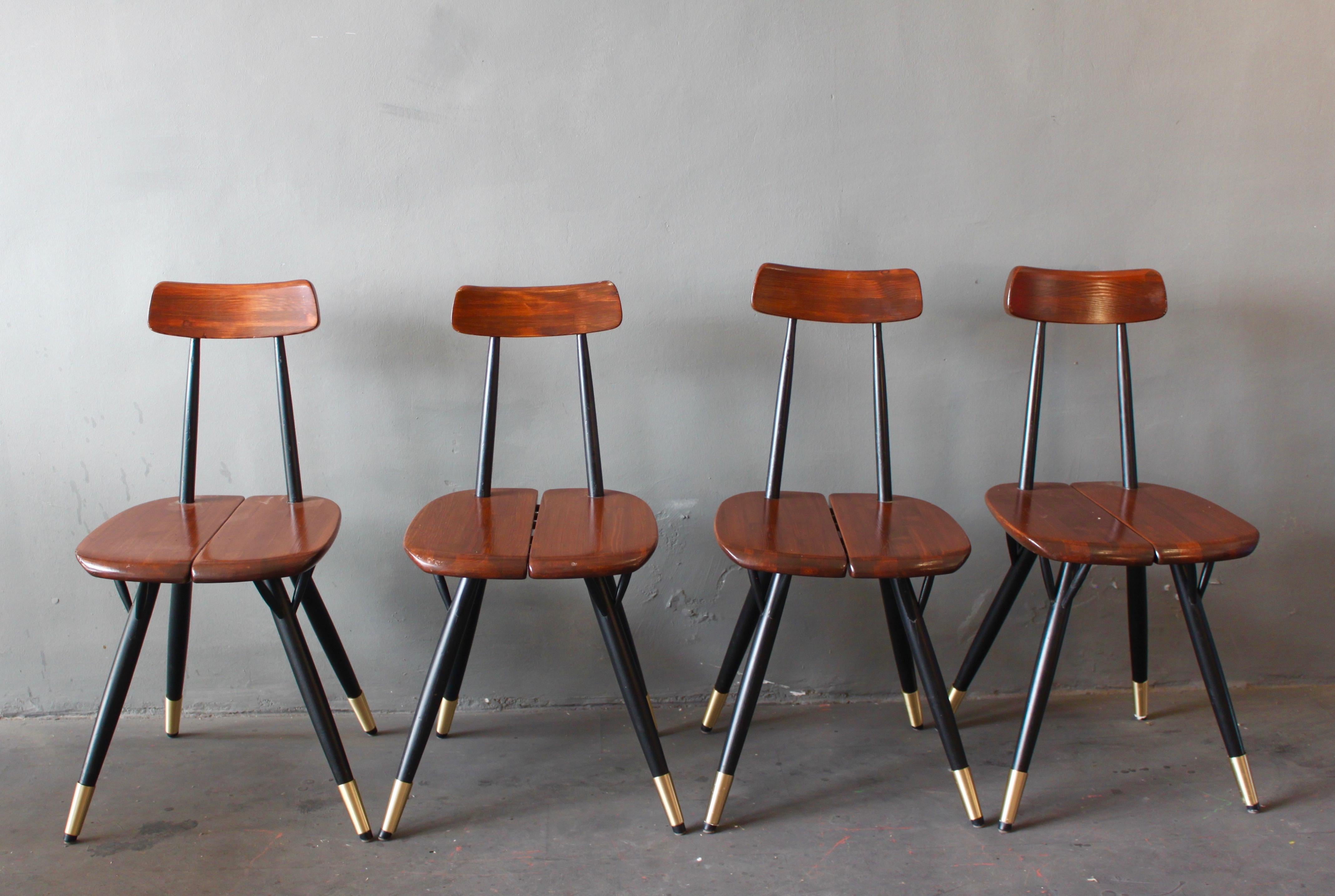 Mid-Century Modern Pirkka Chairs, Set of Four Re-Visited by Atelier Staab Entitled, I Dreamed For Sale