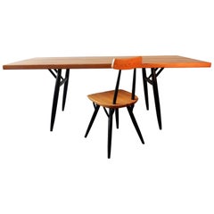 'Pirkka' Dining Table by Ilmari Tapiovaara for Laukaan Puu, Finland, 1950s