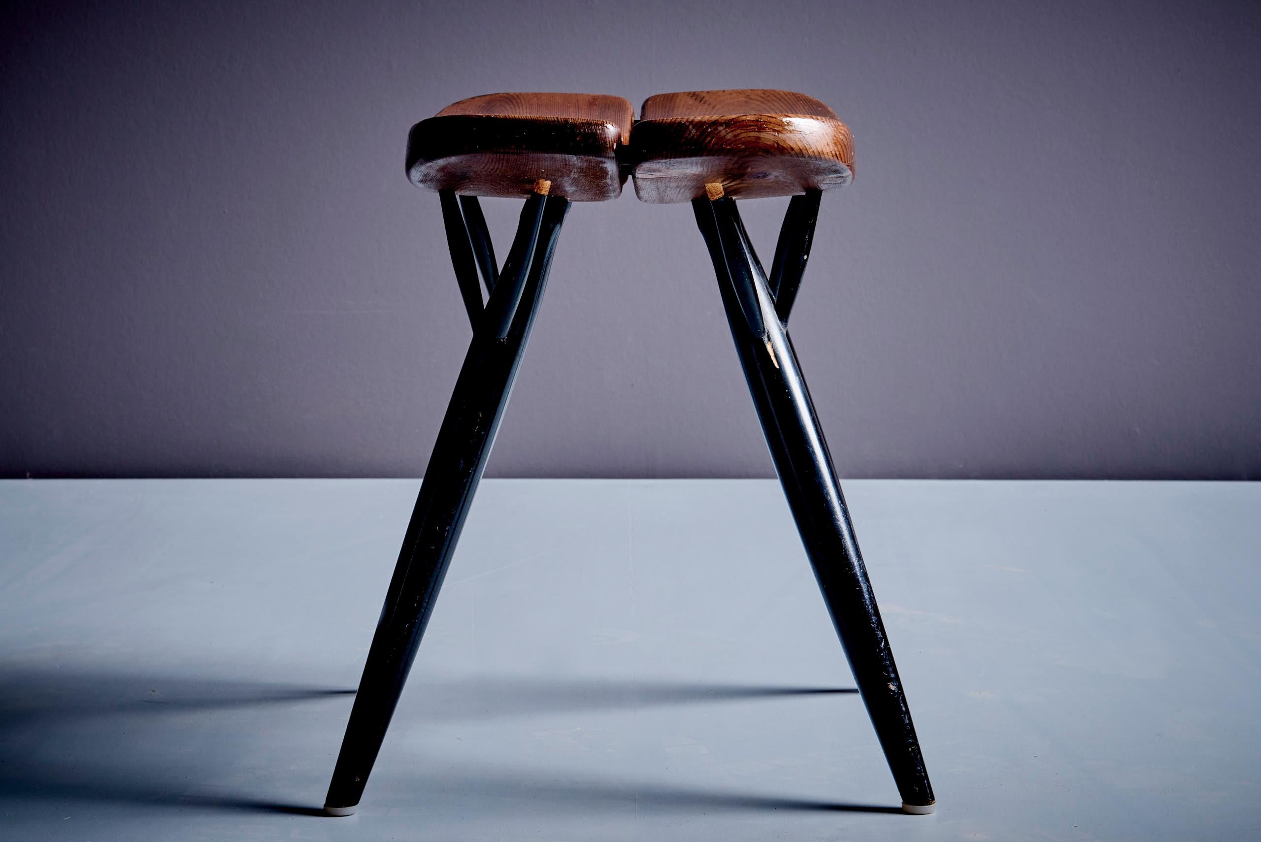 Finnish Pirkka Stool by Ilmari Tapiovaara for Laukaan Puu For Sale