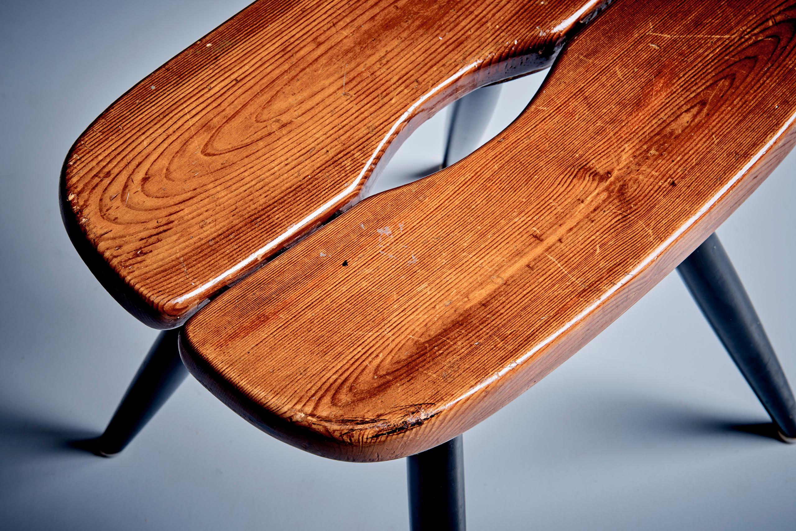 Pirkka Stool by Ilmari Tapiovaara for Laukaan Puu For Sale 1