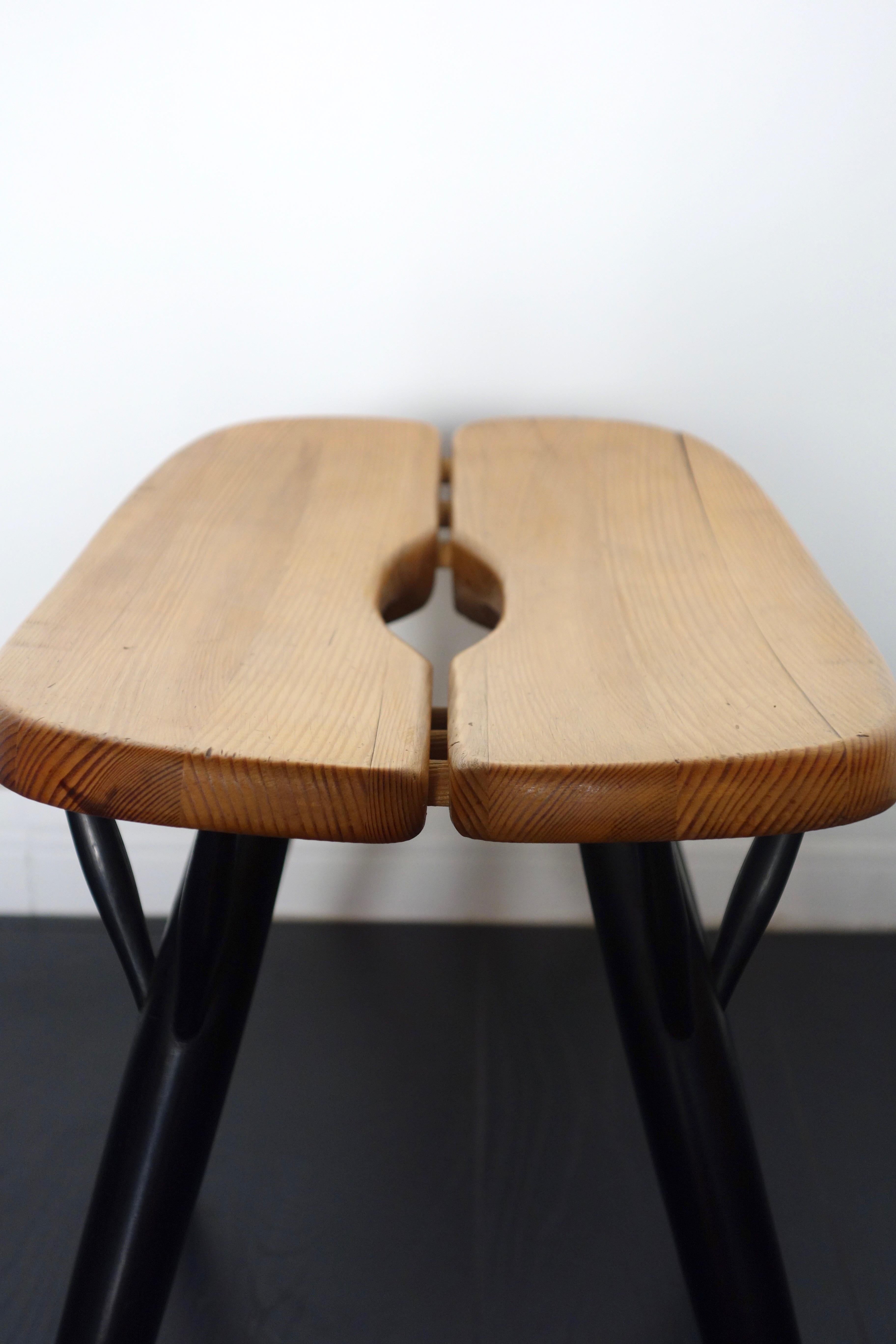 Finnish Pirkka Stool Ilmari Tapiovaara by Laukaan Puu Finland, 1950s