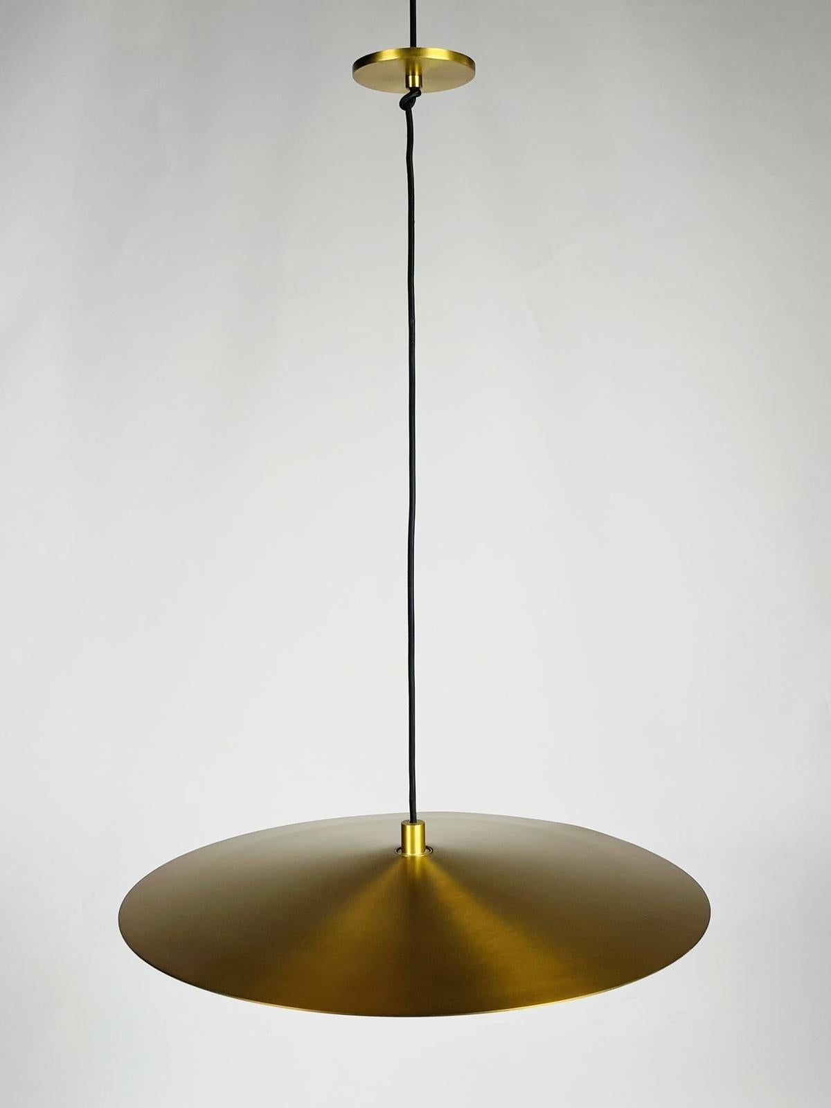 Pirlo Pendant in Solid Brass by Sean Lavin In Good Condition For Sale In Los Angeles, CA