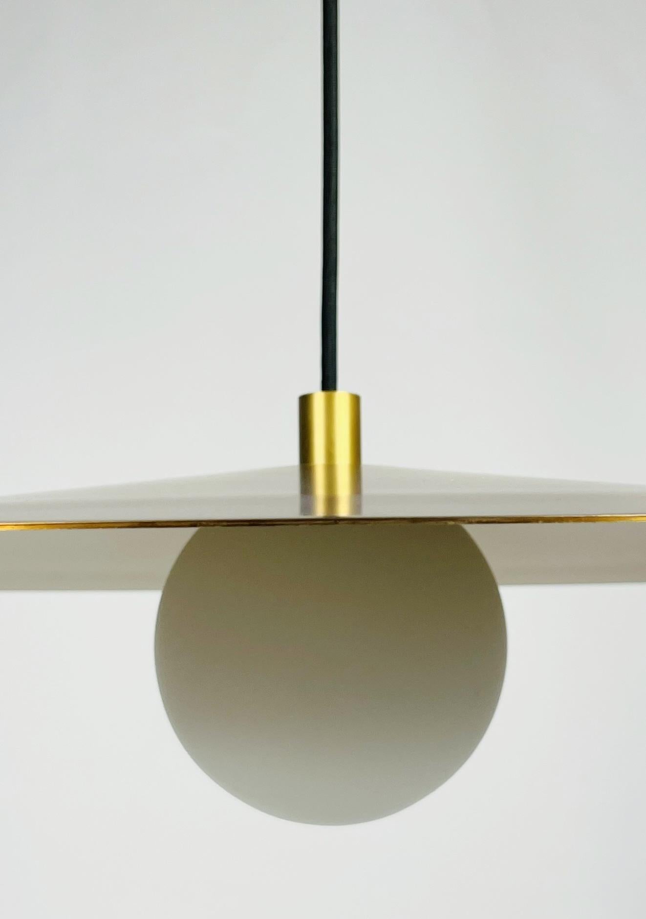 Pirlo Pendant in Solid Brass by Sean Lavin For Sale 2
