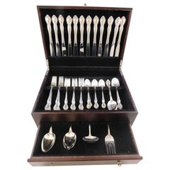 Pirouette by Alvin Sterling Silver Flatware Set for 12 Service 64 Pieces